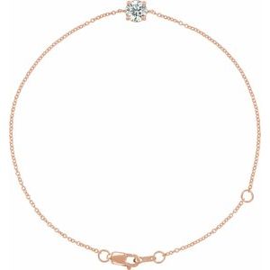 Ladies Natural Diamond 6 1/2-7 1/ Bracelet (I1, G-H) — 14K Rose Gold