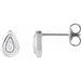 Ladies Natural Diamond Earrings — 14K White Gold