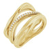 Ladies Natural Diamond Freeform Ring (I1, G-H) — 14K Yellow Gold