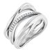 Ladies Natural Diamond Freeform Ring (I1, G-H) — 14K White Gold