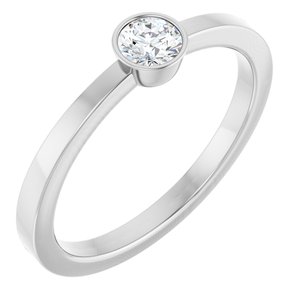 Ladies Natural Diamond Ring (SI2-SI3, G-H) — Platinum