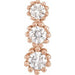 Ladies Natural Diamond Three-Stone Pendant (I1-I2, Ghi) — 14K Rose Gold