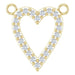 Ladies Natural Diamond Heart Necklace Center (I1, G-H) — 14K Yellow Gold