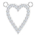 Ladies Natural Diamond Heart Necklace Center (I1, G-H) — Platinum