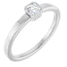 Ladies Natural Diamond Ring (SI2-SI3, GHI) — 14K White Gold