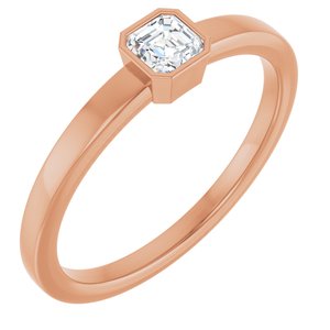 Ladies Natural Diamond Ring (SI2-SI3, GHI) — 14K Rose Gold