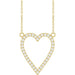 Ladies Natural Diamond Heart Necklace (I1, G-H) — 14K Yellow Gold