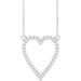 Ladies Natural Diamond Heart Necklace (I1, G-H) — Sterling Silver