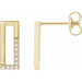 Ladies Natural Diamond Earrings — 14K Yellow Gold
