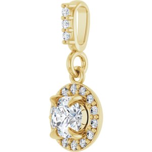 Lab-Grown Diamond Halo-Style Pendant - Style 86679