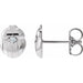 Ladies Natural Diamond Scarab Earring — Platinum