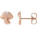 Ladies Natural Diamond Mushroom Earrings (I1, G-H) — 14K Rose Gold