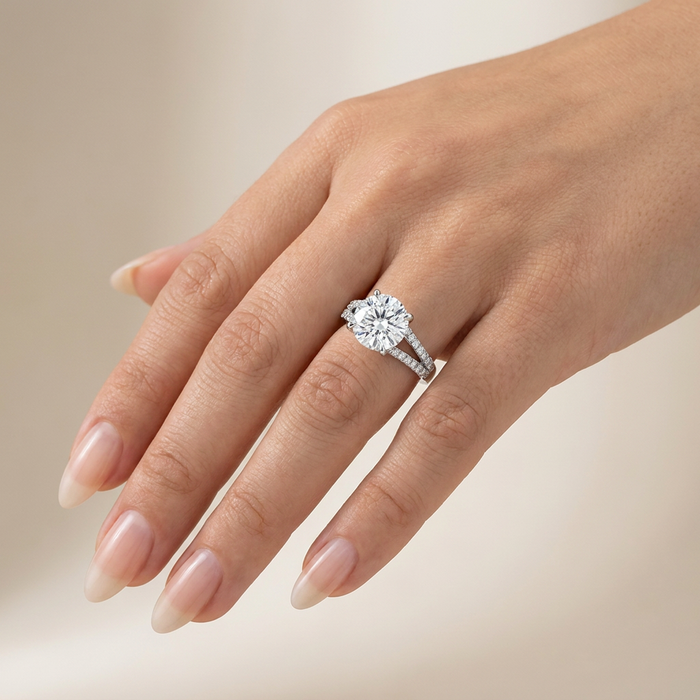 Hand wearing ring