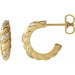 Ladies Natural Diamond 14 mm Hoop Earrings (I1, G-H) — 14K Yellow Gold