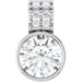 Lab-Grown Diamond Accented Bezel-Set Pendant