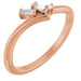 Ladies Natural Diamond Bypass Ring (SI2-SI3, G-H) — 14K Rose Gold