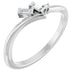 Ladies Natural Diamond Bypass Ring (SI2-SI3, G-H) — Platinum