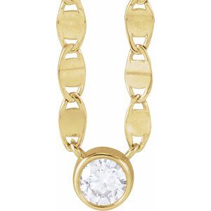 Ladies Natural Diamond Necklace (I1, G-H) — 14K Yellow Gold