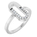Ladies Natural Diamond Paperclip-Style Ring (I1, G-H) — Sterling Silver