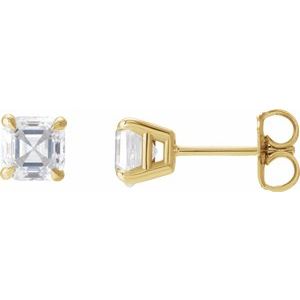 Ladies Natural Diamond Earrings (Vs, Ghi) — 14K Yellow Gold