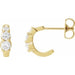 Ladies Natural Diamond Hoop Earrings (I1, G-H) — 14K Yellow Gold
