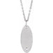 Ladies Natural Diamond Engravable Necklace (I1, G-H) — Sterling Silver