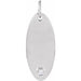 Ladies Natural Diamond Engravable Pendant (I1, G-H) — Sterling Silver