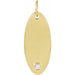 Ladies Natural Diamond Engravable Pendant (I1, G-H) — 14K Yellow Gold