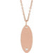Ladies Natural Diamond Engravable Necklace (I1, G-H) — 14K Rose Gold