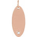 Ladies Natural Diamond Engravable Pendant (I1, G-H) — 14K Rose Gold