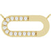 Ladies Natural Diamond Paperclip-Style Necklace Center (I1, G-H) — 14K Yellow Gold