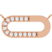 Ladies Natural Diamond Paperclip-Style Necklace Center (I1, G-H) — 14K Rose Gold