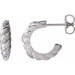 Ladies Natural Diamond 14 mm Hoop Earrings (I1, G-H) — Sterling Silver