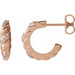 Ladies Natural Diamond 14 mm Hoop Earrings (I1, G-H) — 14K Rose Gold