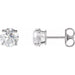 Ladies Natural Diamond Earrings (I1, G-H) — 14K White Gold