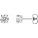Lab-Grown Diamond Round 4-Prong Lightweight Stud Earrings - Style 652480