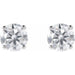 Lab-Grown Diamond Round 4-Prong Lightweight Stud Earrings - Style 652480
