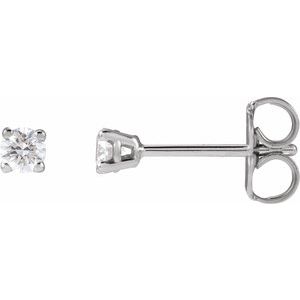 Lab-Grown Diamond Round 4-Prong Lightweight Stud Earrings - Style 652480