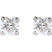 Lab-Grown Diamond Round 4-Prong Lightweight Stud Earrings - Style 652480