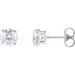 Ladies Natural Diamond Earrings (I3, G-H) — 14K White Gold