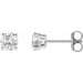 Lab-Grown Diamond Round 4-Prong Lightweight Stud Earrings - Style 652480