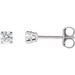 Lab-Grown Diamond Round 4-Prong Lightweight Stud Earrings - Style 652480