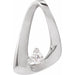Ladies Natural Diamond Freeform Pendant — 14K White Gold