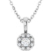 Ladies Natural Diamond Necklace (Si2-Si3, G-H) — Platinum