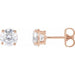 Ladies Natural Diamond Earrings (I2, I-J) — 14K Rose Gold