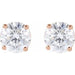 Lab-Grown Diamond Round 4-Prong Lightweight Stud Earrings - Style 652480