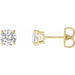 Lab-Grown Diamond Round 4-Prong Lightweight Stud Earrings - Style 652480