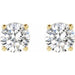 Lab-Grown Diamond Round 4-Prong Lightweight Stud Earrings - Style 652480