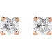 Lab-Grown Diamond Round 4-Prong Lightweight Stud Earrings - Style 652480