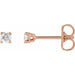 Lab-Grown Diamond Round 4-Prong Lightweight Stud Earrings - Style 652480